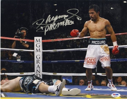 Lot of (10) Manny Pacquiáo Signed 11x14 Photos